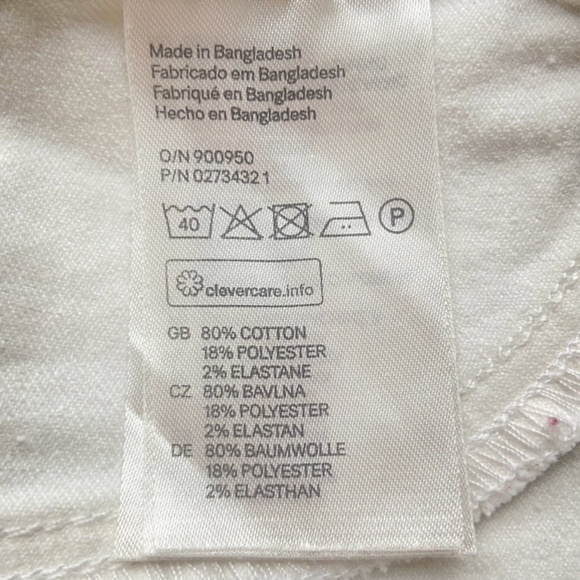 H&M White Stretch Skinny High Waist Ankle Jeans - Picture 5 of 5